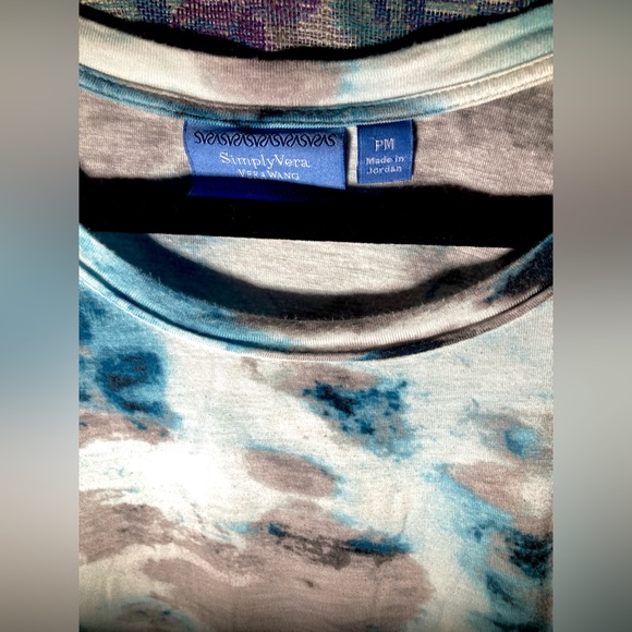 Simply Vera Vera Wang Tie Dye Tank Top Size PM Petite Medium - Picture 5 of 8